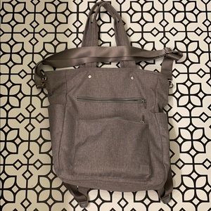 Grey Joy Lab backpack, tote, crossbody.